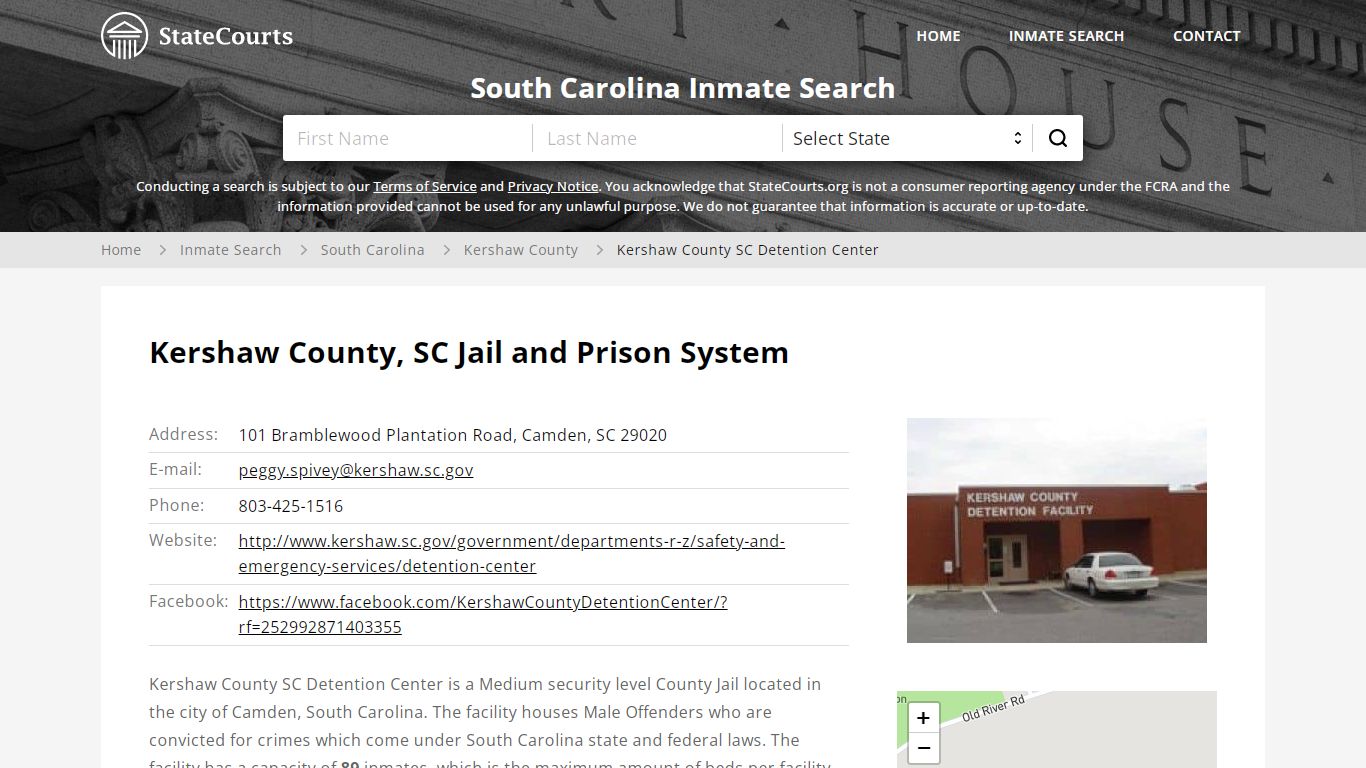 Kershaw County, SC Jail and Prison System - statecourts.org